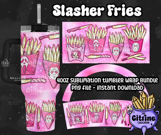 Slasher Fries - PNG Wrap for Sublimation 40oz Tumbler