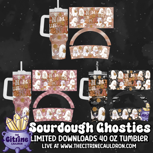 Sourdough Ghosties - PNG Wrap for Sublimation 40oz Tumbler