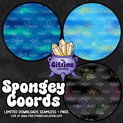 Spongey Collection - Seamless, Coordinates & PNG Bundle