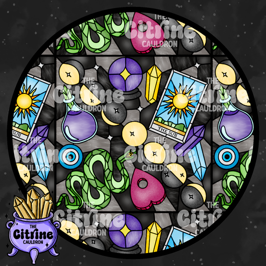 Witchy Stained Glass - Seamless