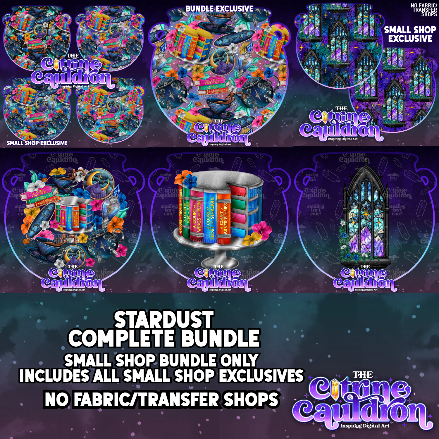Stardust Sample Collection Stardust Complete Collection - Seamless & PNG Bundle - SMALL SHOPS ...