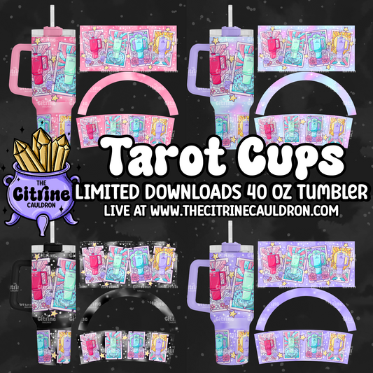 Tarot Cups - PNG Wrap for Sublimation 40oz Tumbler