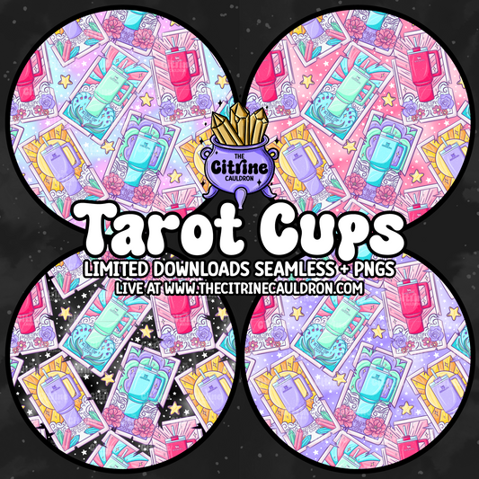 Tarot Cups - Seamless