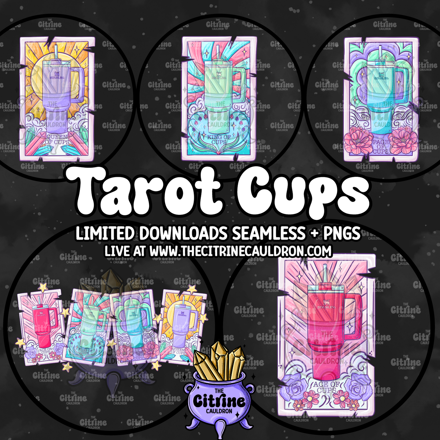 Tarot Cups - Sublimation PNG