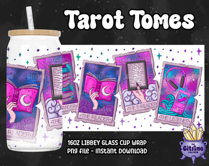 Tarot Tomes - PNG Wrap for Libbey 16oz Glass Can