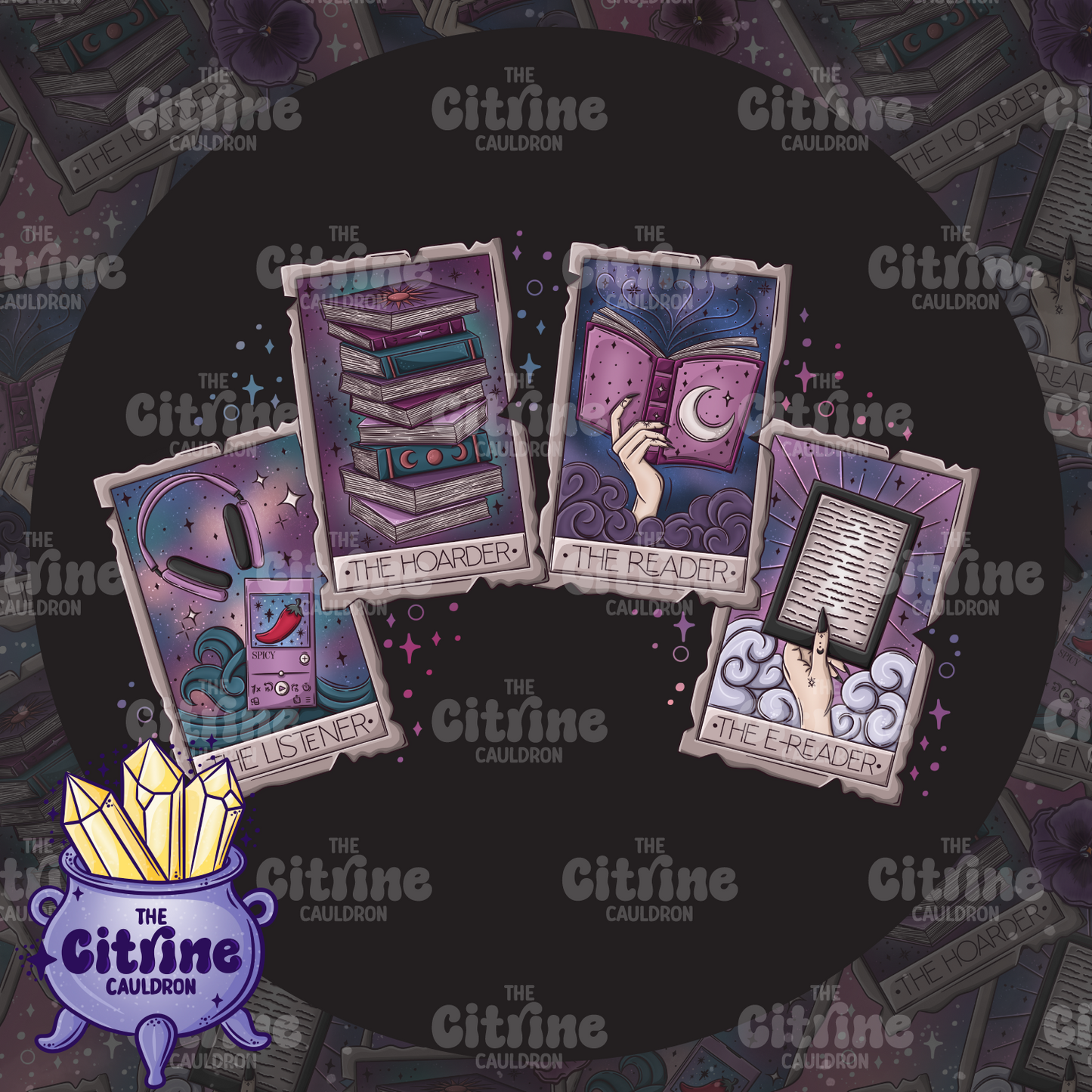 Tarot Tomes Shadowed - Sublimation PNG