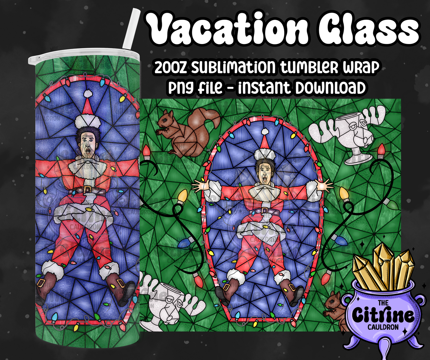Vacation Glass - PNG Wrap for Sublimation 20oz Tumbler