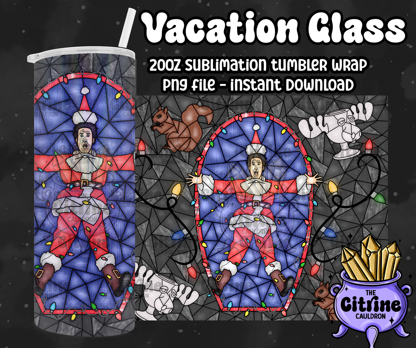 Vacation Glass - PNG Wrap for Sublimation 20oz Tumbler