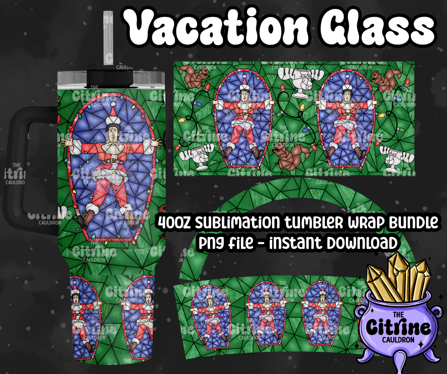 Vacation Glass - PNG Wrap for Sublimation 40oz Tumbler