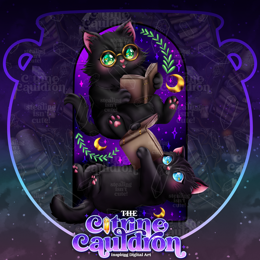 Void Kitty Library - Sublimation PNG