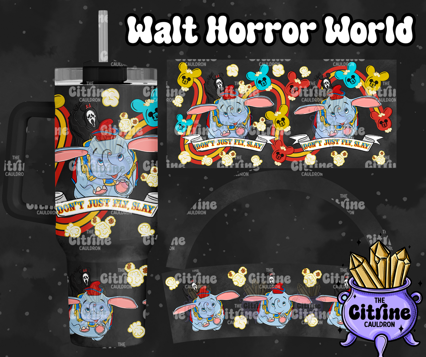 Walt Horror World - PNG Wrap for Sublimation 40oz Tumbler