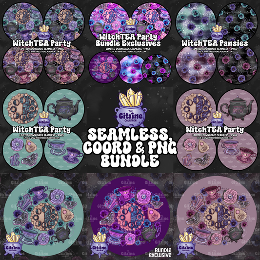 WitchTEA Collection - Seamless, Coordinates & PNG Bundle