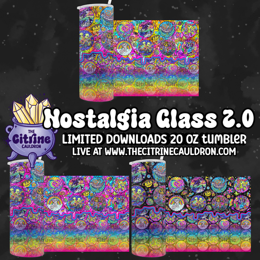 Nostalgia Glass 2.0 Mash Up - PNG Wrap for Sublimation 20oz Tumbler