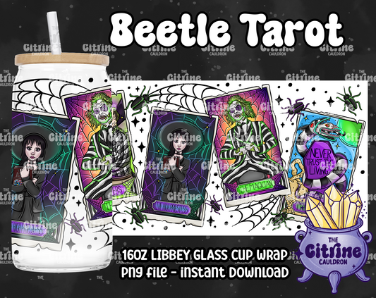 Beetle Tarot - PNG Wrap for Libbey 16oz Glass Can