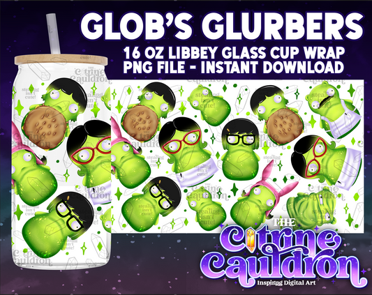 Glob's Glurbgers - PNG Wrap for Libbey 16oz Glass Can