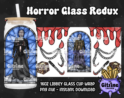 Horror Glass Redux - PNG Wrap for Libbey 16oz Glass Can