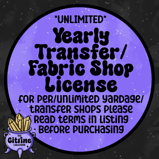 Yearly Commercial License for Fabric/Transfer Shops - Unlimited Files